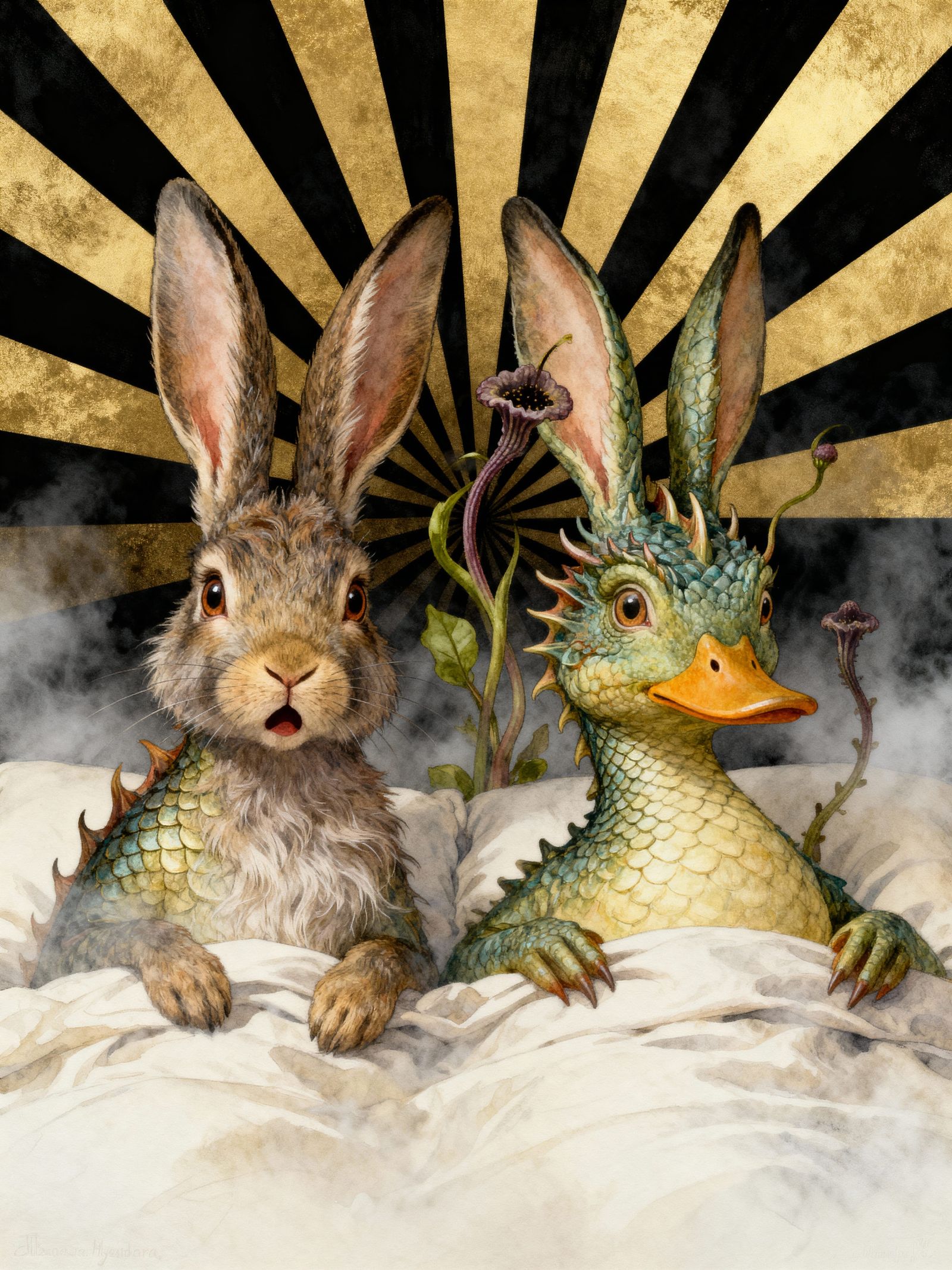 Mr and Mrs Dragonfishduck Become Hydnora Hares