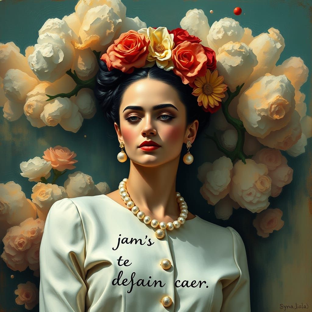 Coco Chanel Inspired Figure in Surrealist Dreamscape