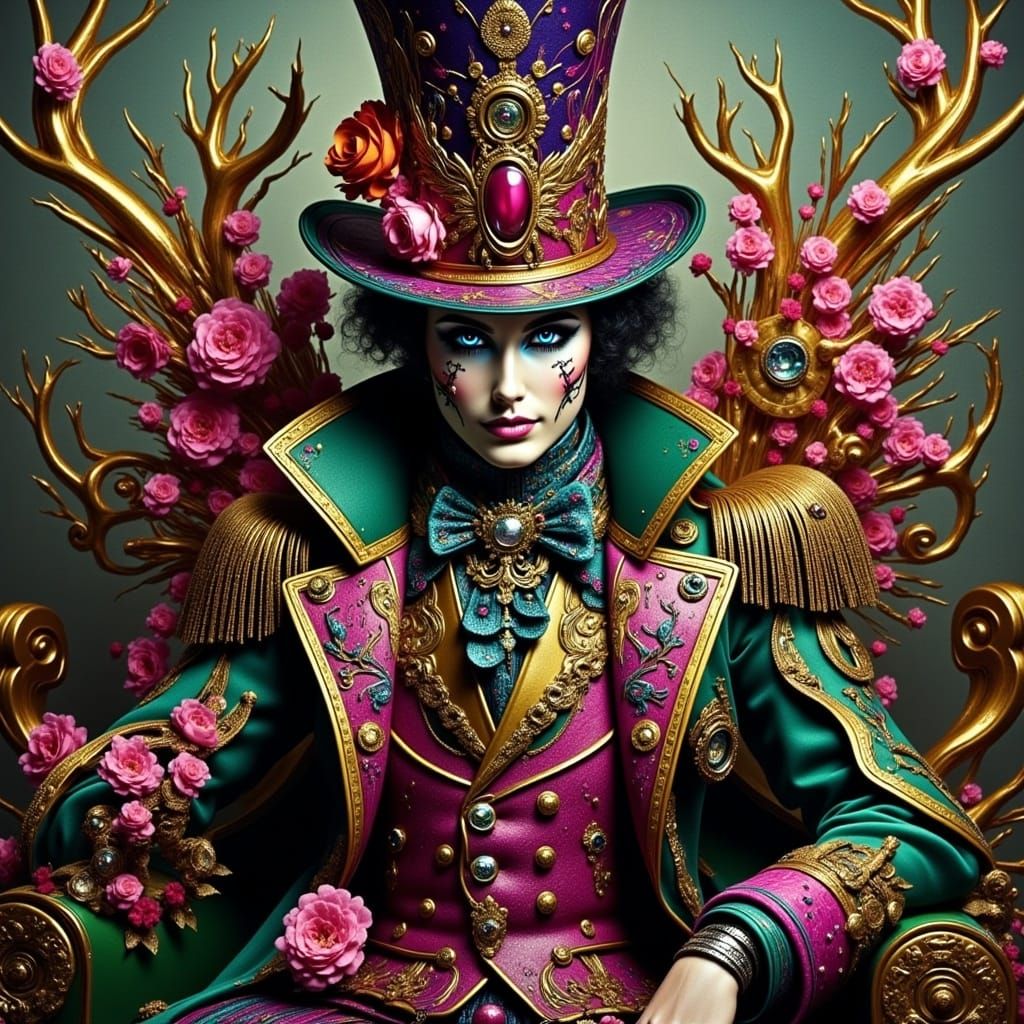Steampunk Mad Hatter in Comic Style