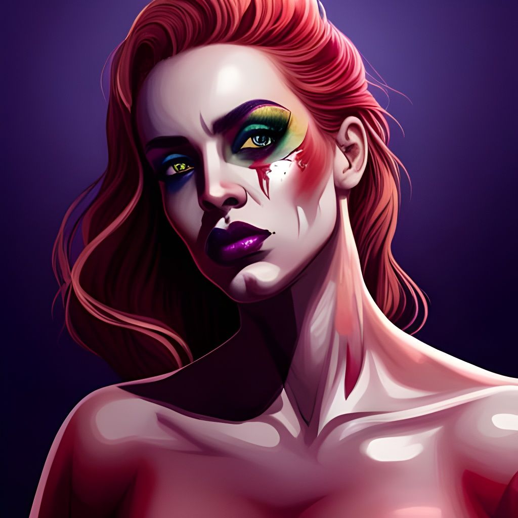 Dramatic Drag Queen Portrait with Hyperrealistic Makeup