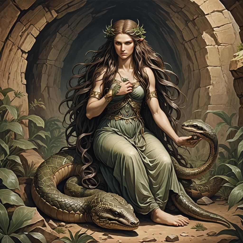 A beautiful nymph from Greek mythology