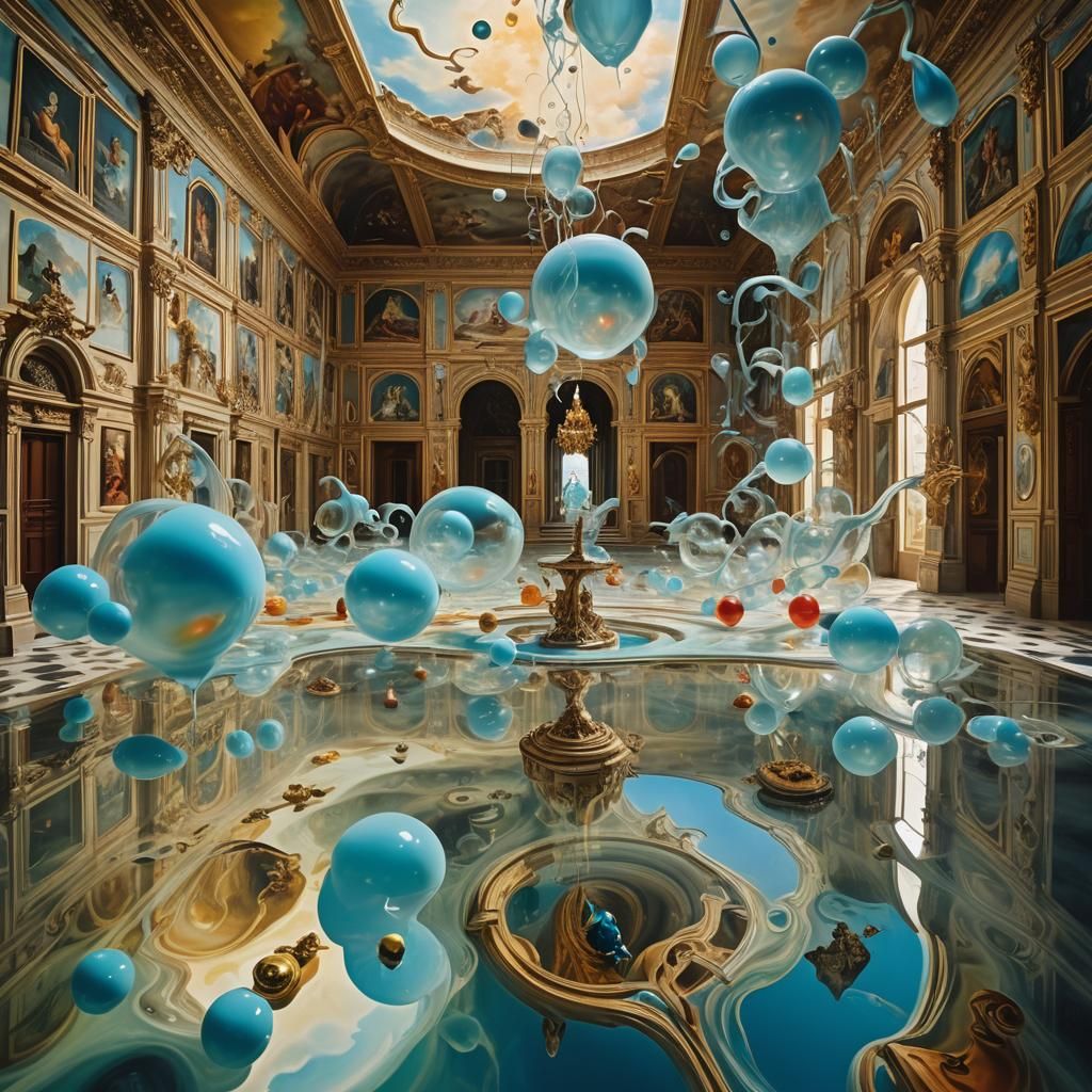 Dreamscape Palace of Memories in Surrealist Style