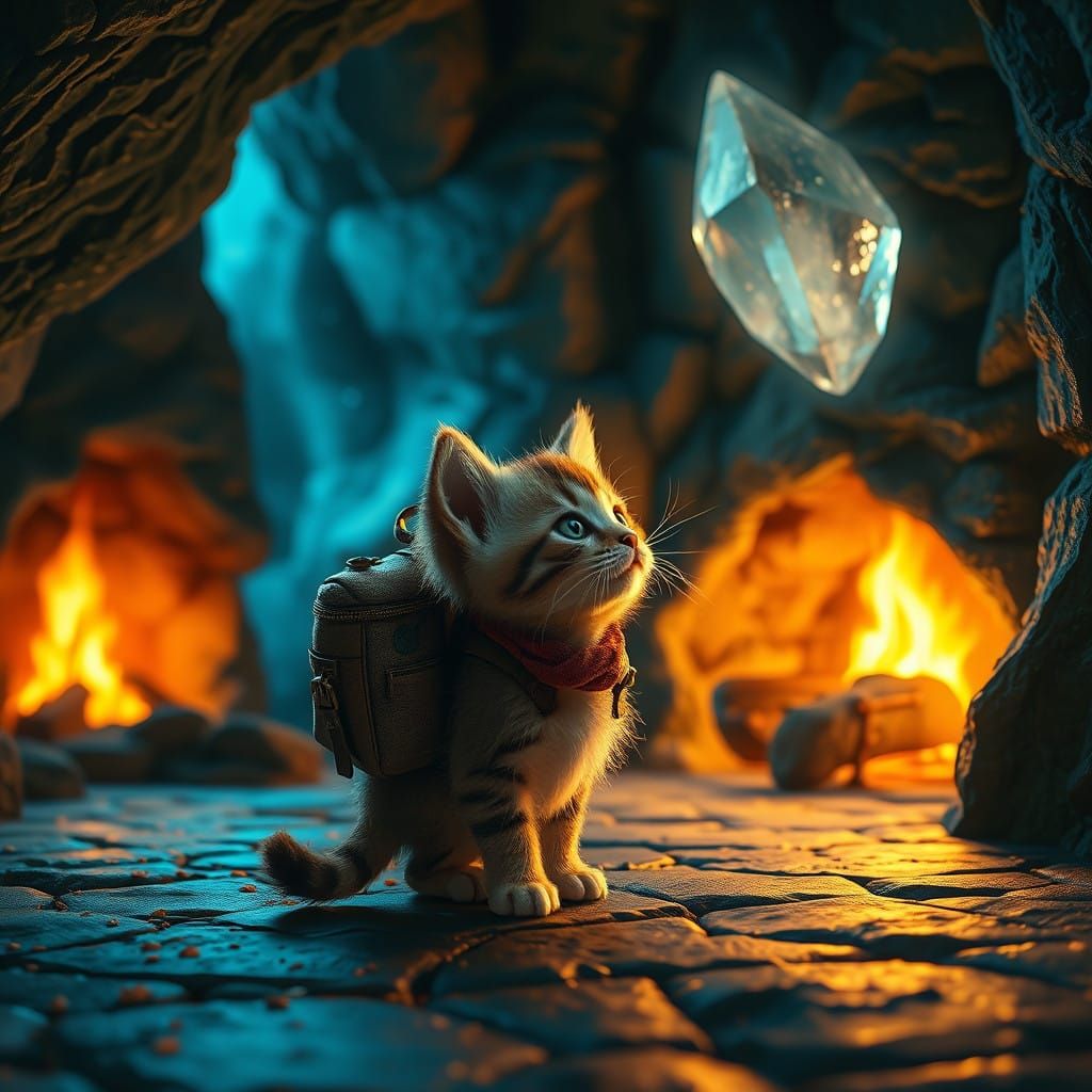 Fearless Kitten Discovers Ancient Cave Secret