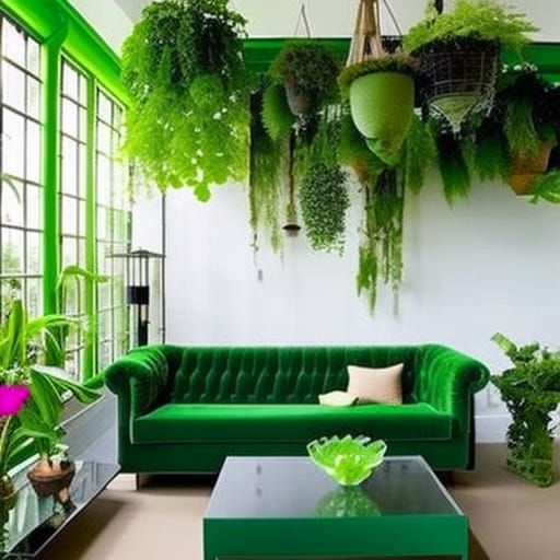 Beautiful green house loft Apartment with patio greenhouse with lots of beautiful plants inside& beautiful green walls w...