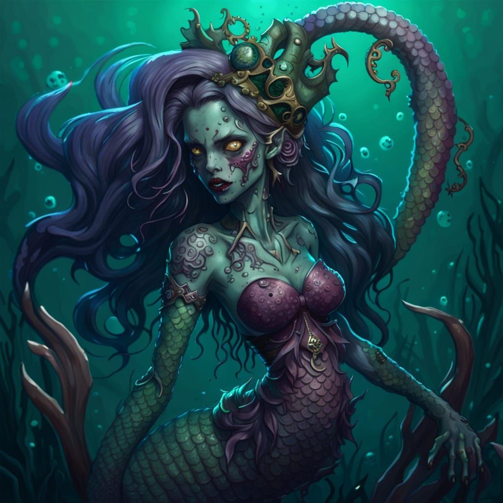 Eldritch Zombie Mermaid Artstation Image