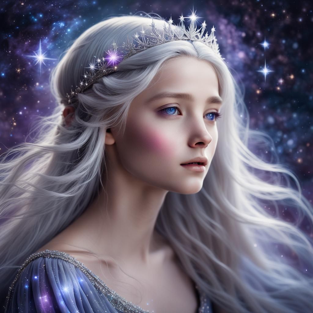 Celestial Princess Liria in Hyper-Realistic Digital Art
