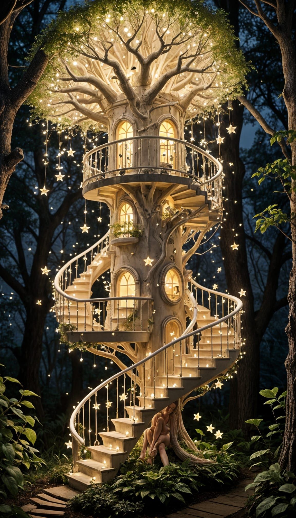 Spiral tree house