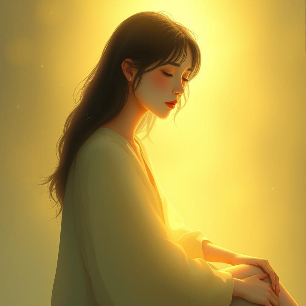 A Radiant Woman Embodies the Light of Inner Truth