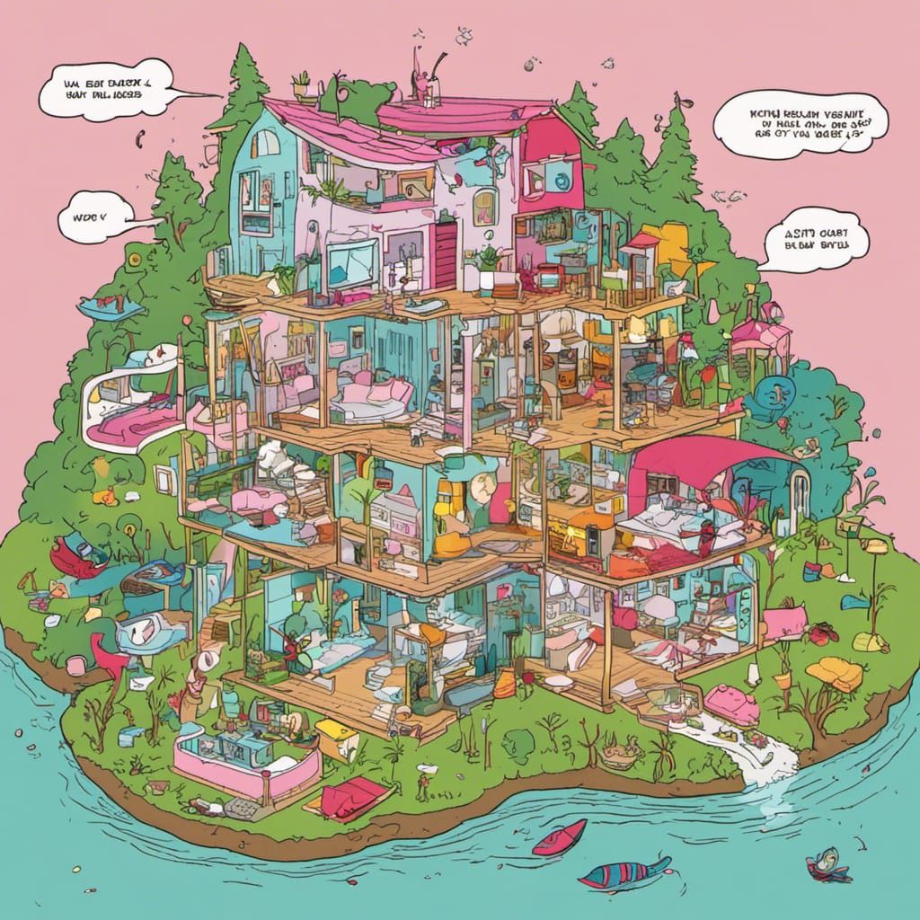 Dream House Plan in Webcomic Style