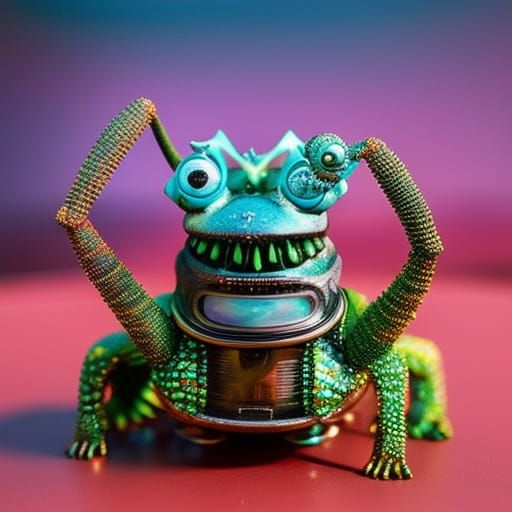 Microscopic Gigantis Crackpot : comedic image : Resin cast a...