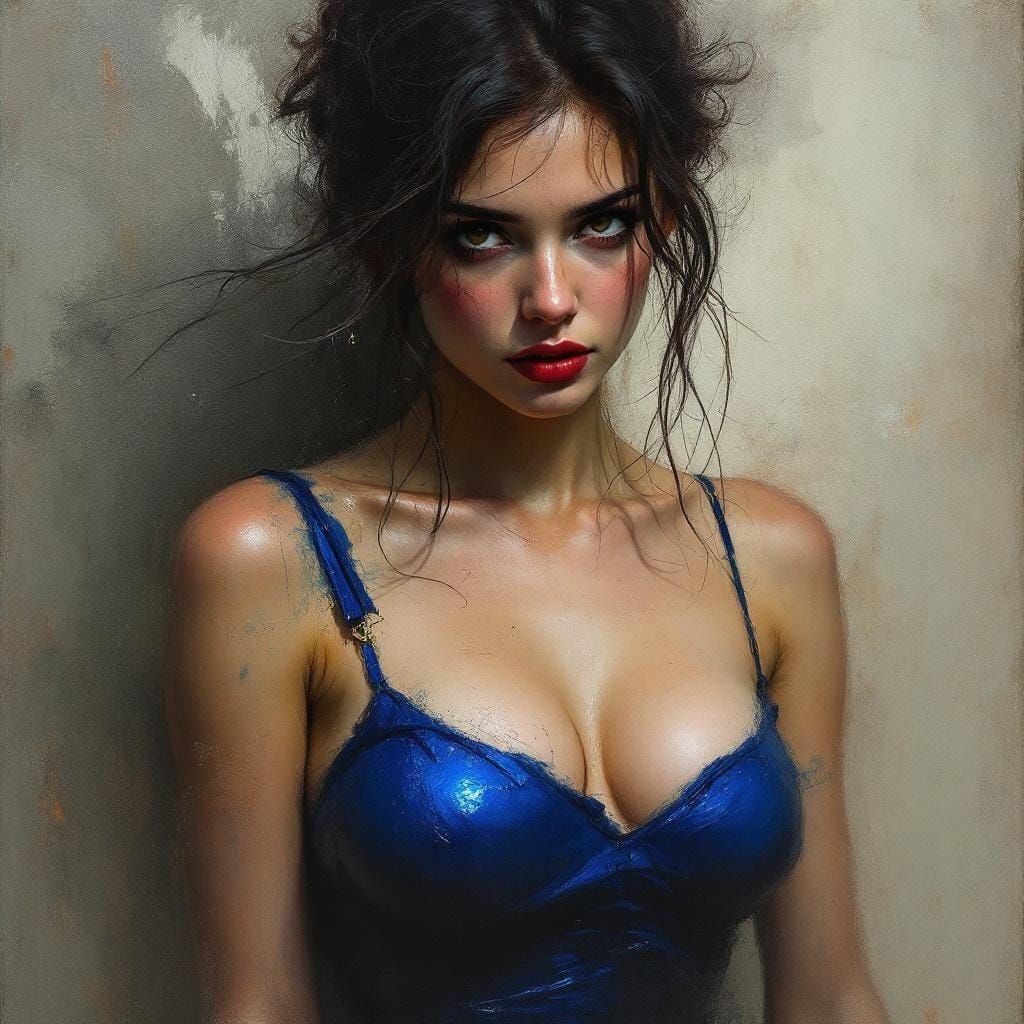 Contemplative Pin-Up in Demsteader and Dwyer Style