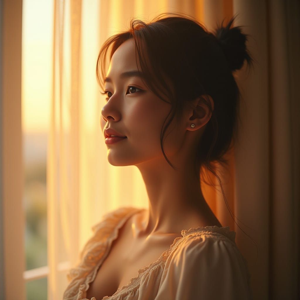 Serene Morning Contemplation