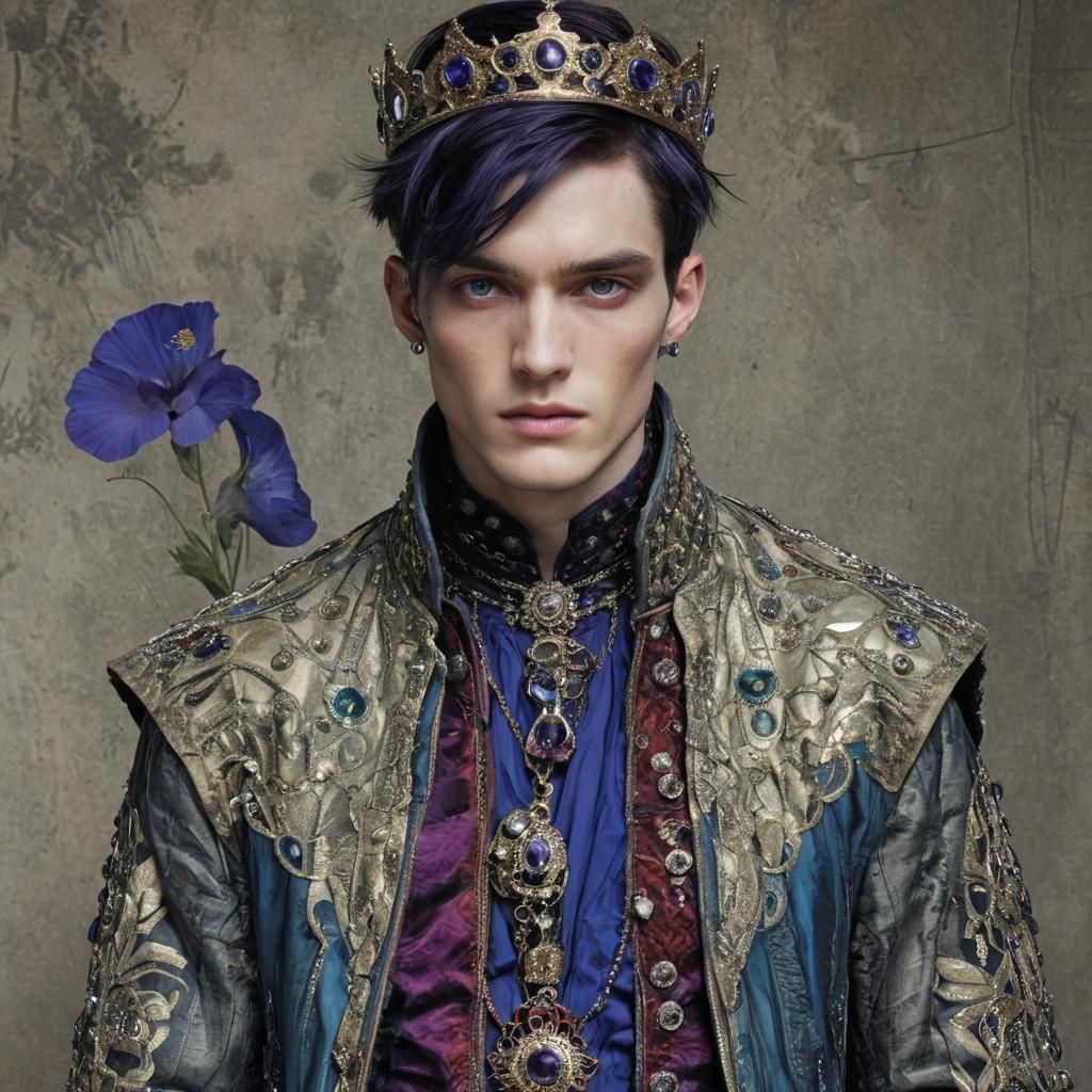 Majestic King in Art Nouveau Style