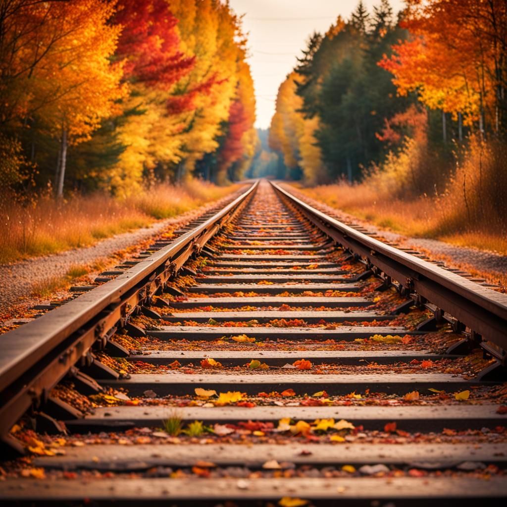 Autumn Railroad: Cinematic Landscape Photography