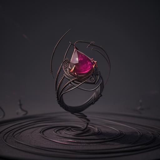 Elegant Ruby Ring Fantasy Art