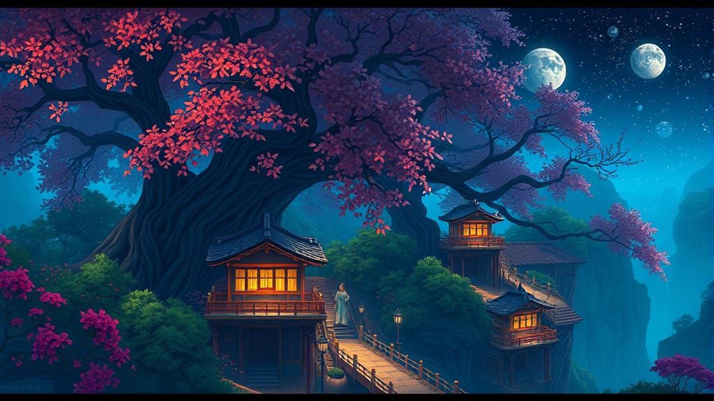 Diverse World in Studio Ghibli Anime Style