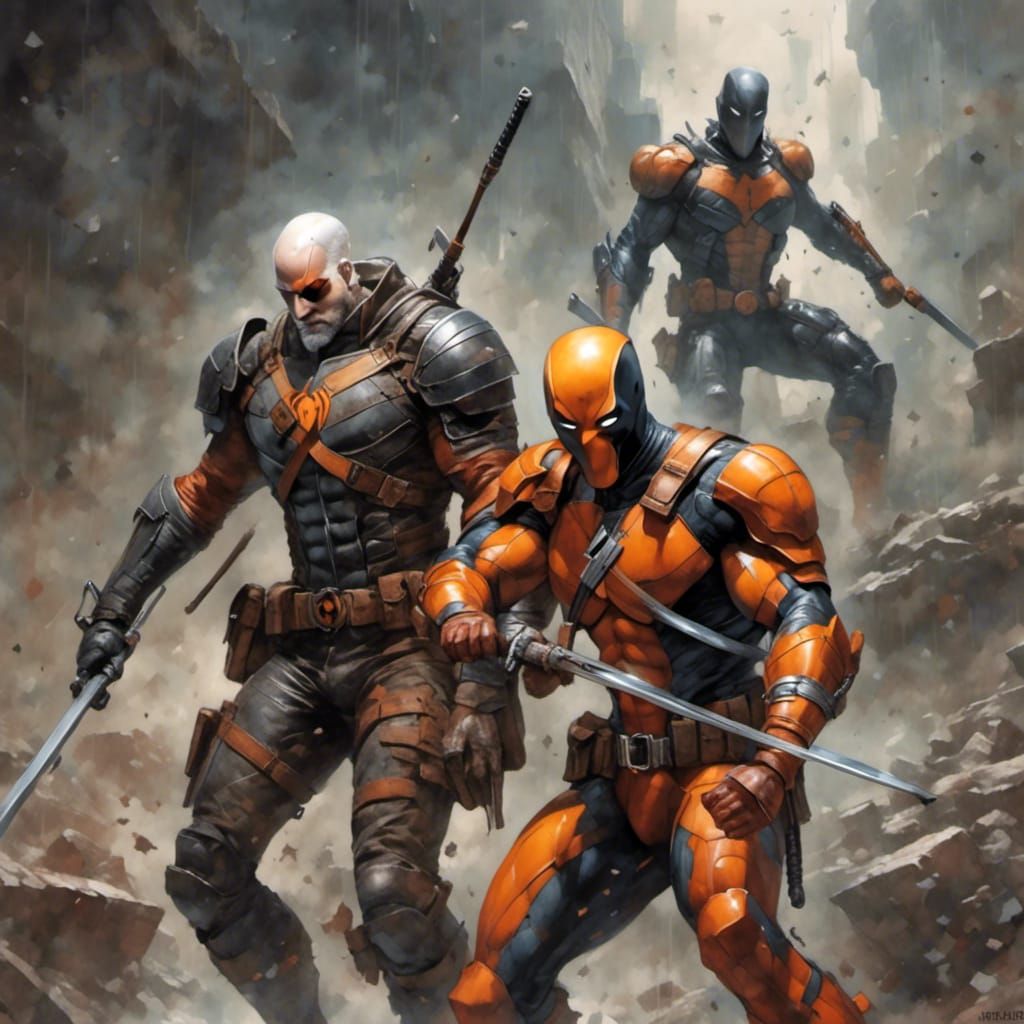 Deathstroke, Deadshot, and Peacemaker in 2195 A.D.