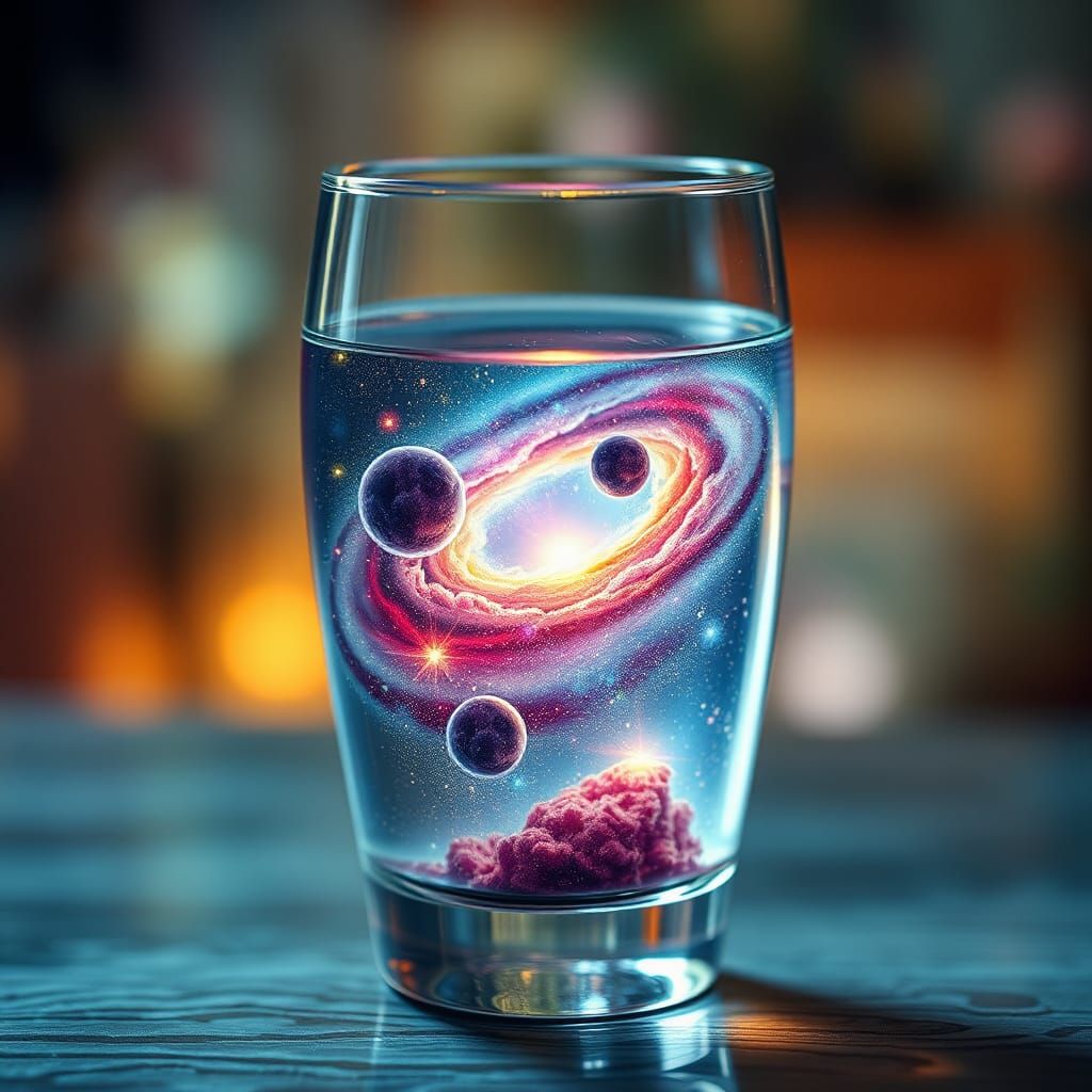 Miniature Galaxy in Glass: Surreal Dreamscape