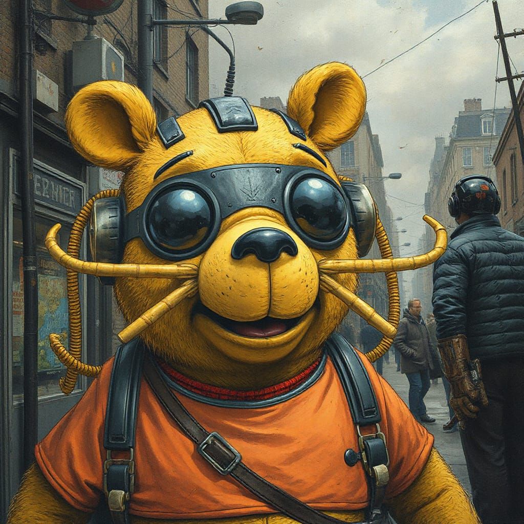 Cybernetic Pooh in Crisis: A Surrealist Vision