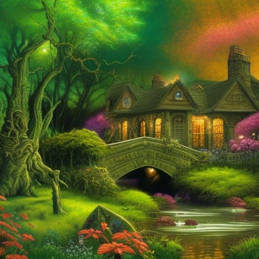 Enchanting Fairy Garden in High Gothic Style