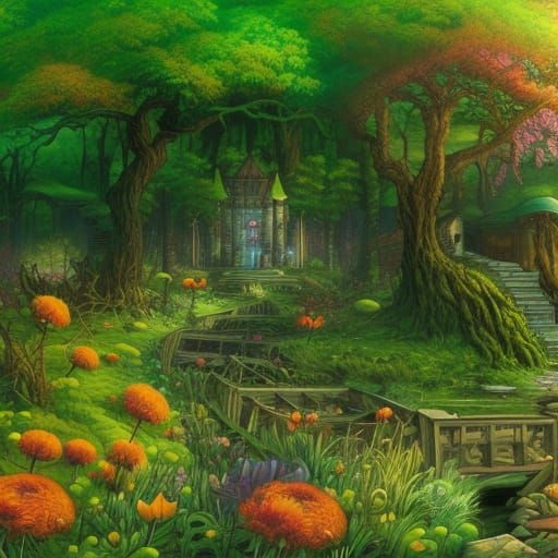 Enchanting Fairy Garden in High Gothic Style