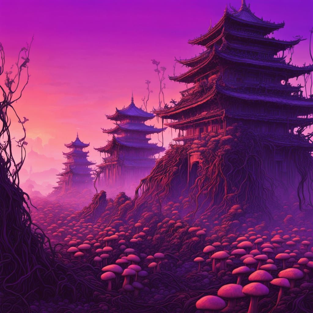 Barren Earth Pagodas in Sci-Fi Catastrophe