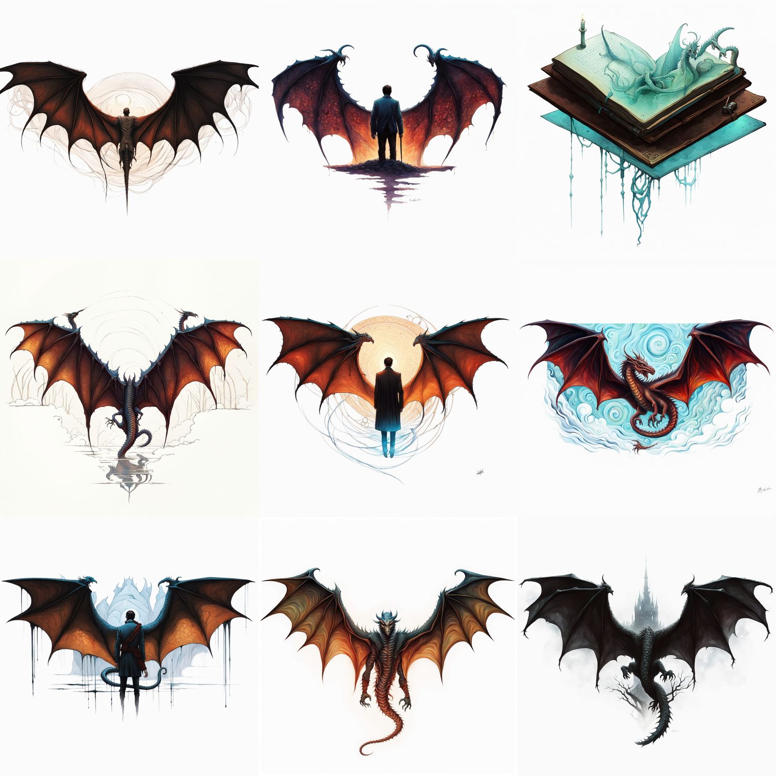 Dragon wing birthmark on the nape of the neck details Aldous Huxley, details H P Hovecraft, details Moebius, details Mic...