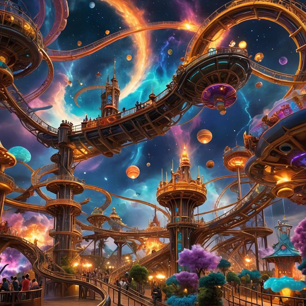 A concept design of a roller coaster that twists and turns t...