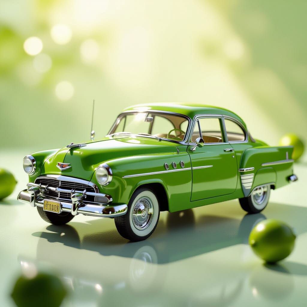 Vintage Car Made of Limes