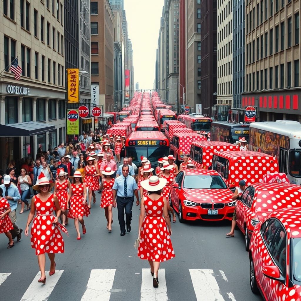 Polka Dot City: A Pop Surrealist Dream