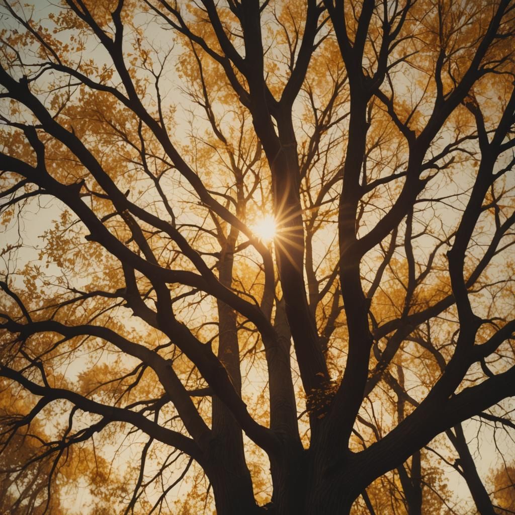 Golden Tree in Cinematic Style