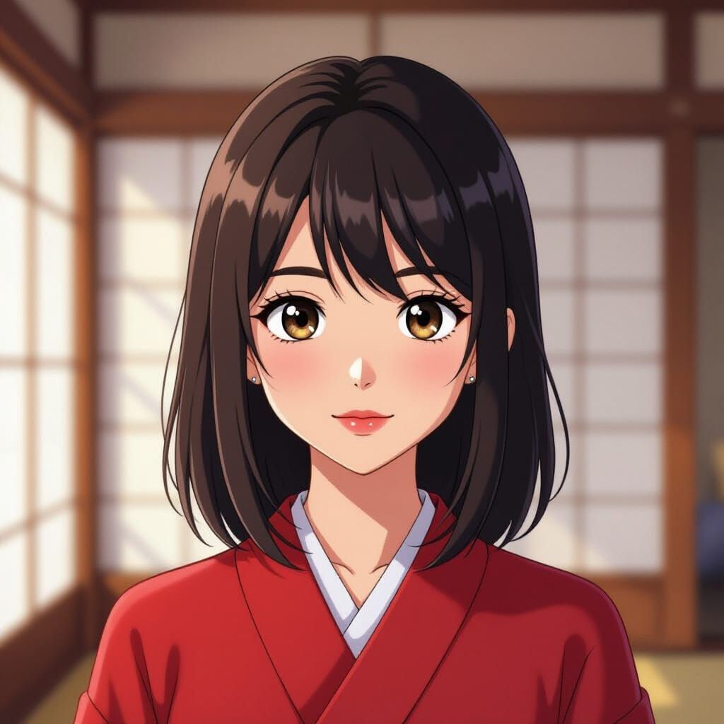 Anime Girl Portrait in Toriyama and Shinkai Style