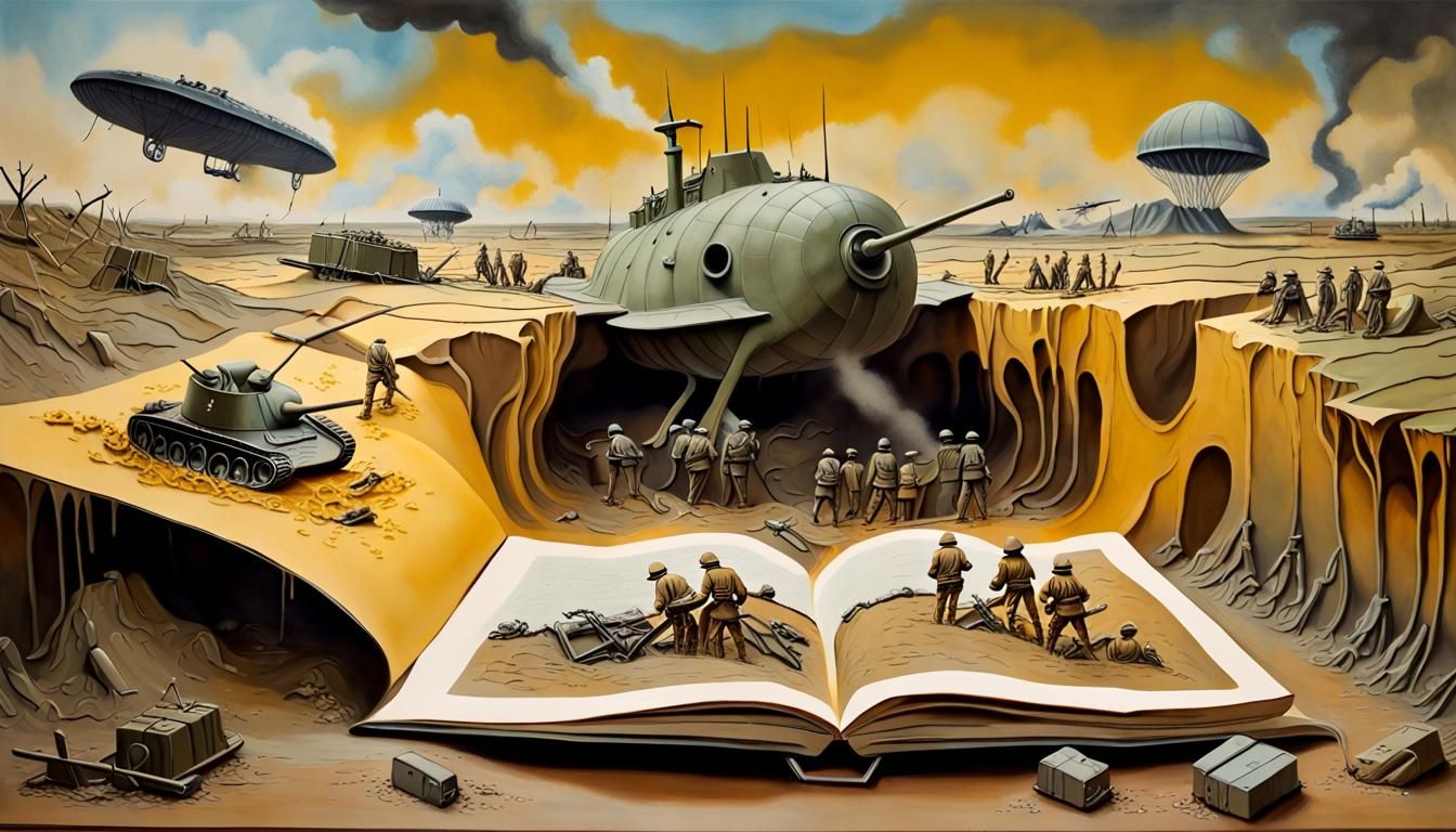 WWI Pop-Up Book: Surreal Trench Warfare Art