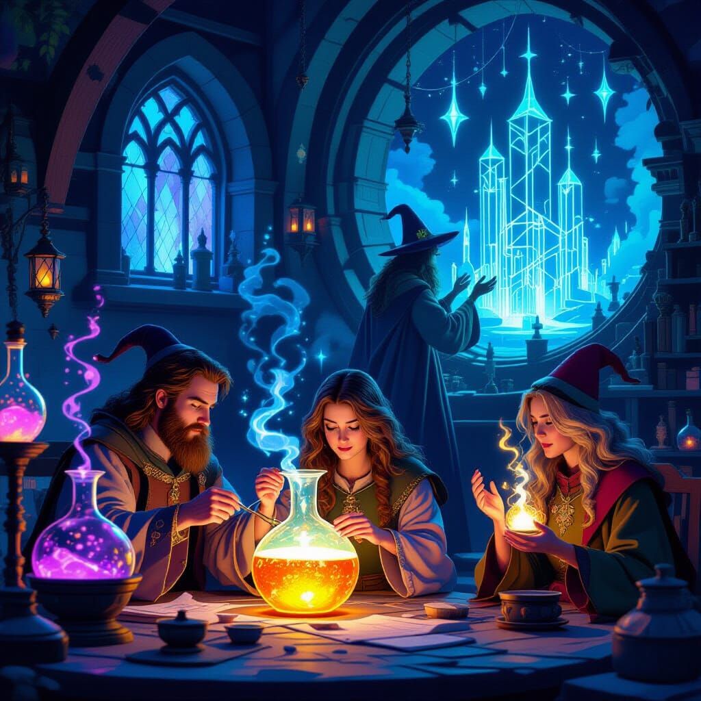 Fantastical Magical Careers in Vibrant Digital Matte Paintin...