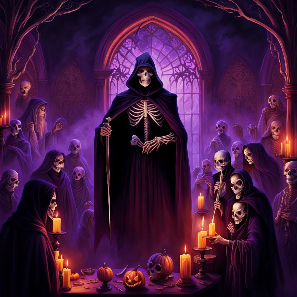 Grim Reaper Unmasked: Dark Fantasy Halloween Party