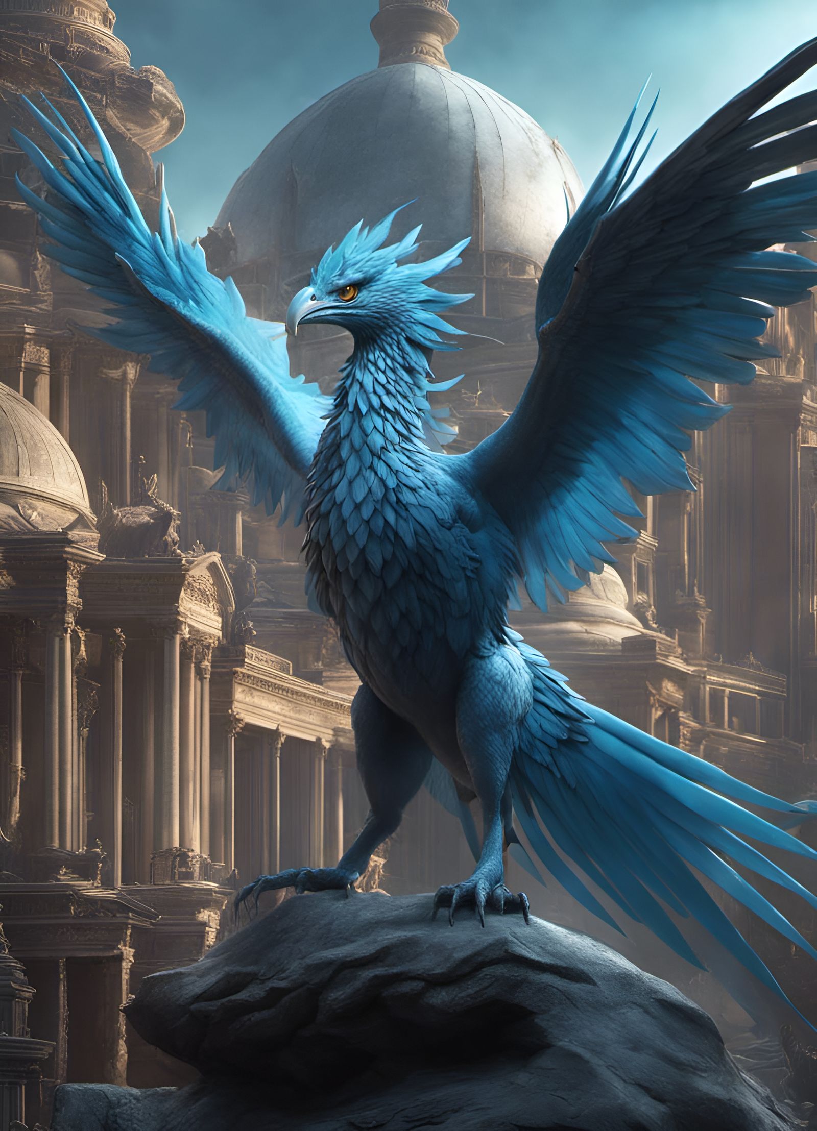 Articuno Monster Concept Art in Digital Painting Style