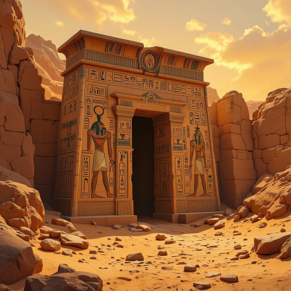 Mystical Egyptian Tomb Entrance Concept Art