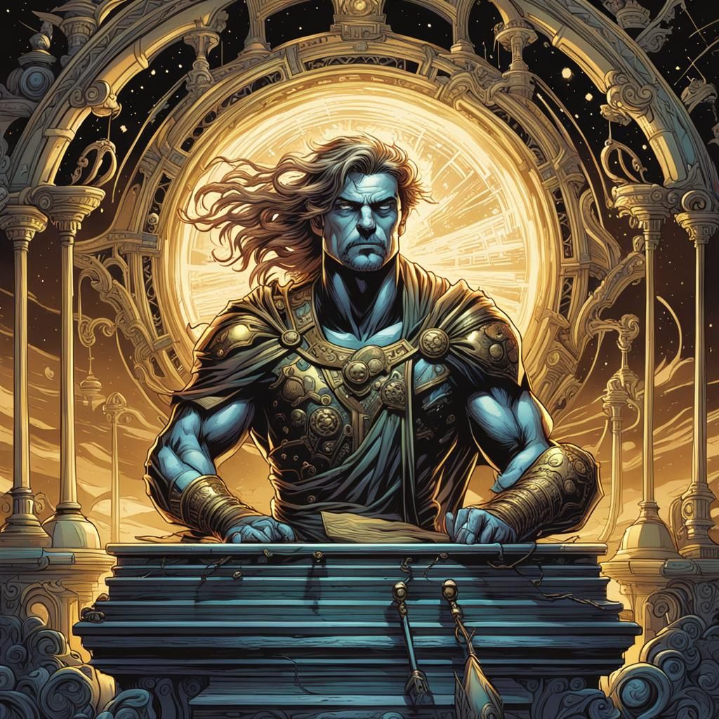 Libra in Comic Book Art Style