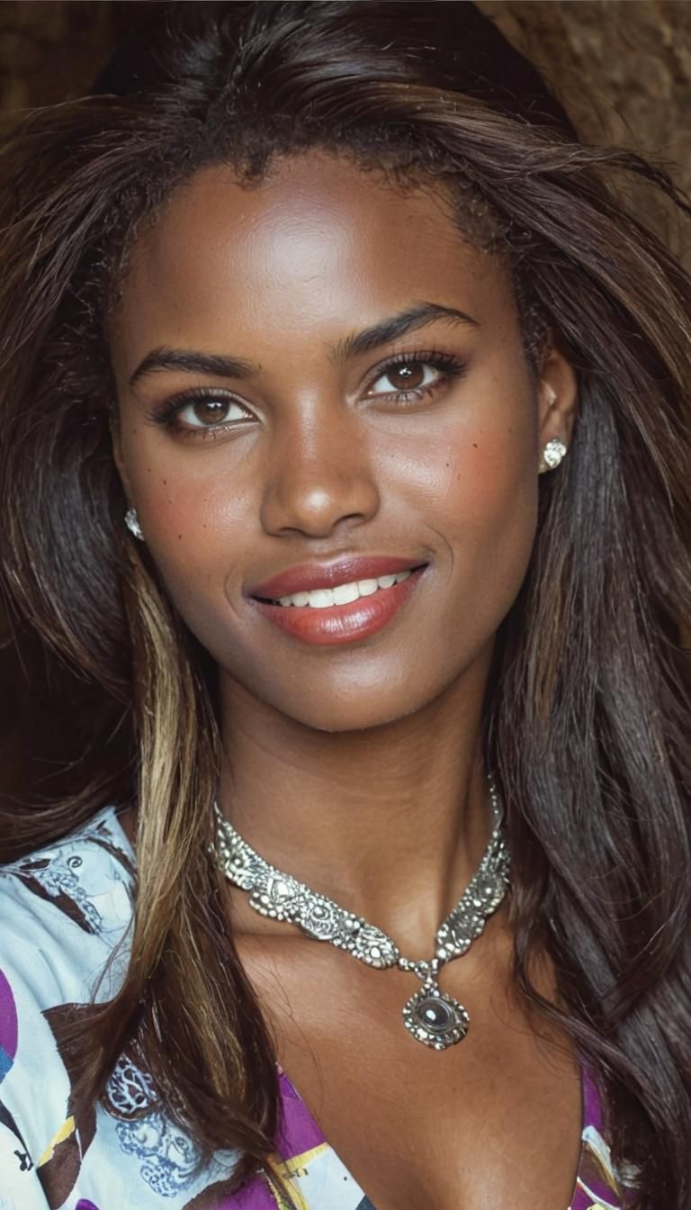 African Woman Portrait in Traditional Dress