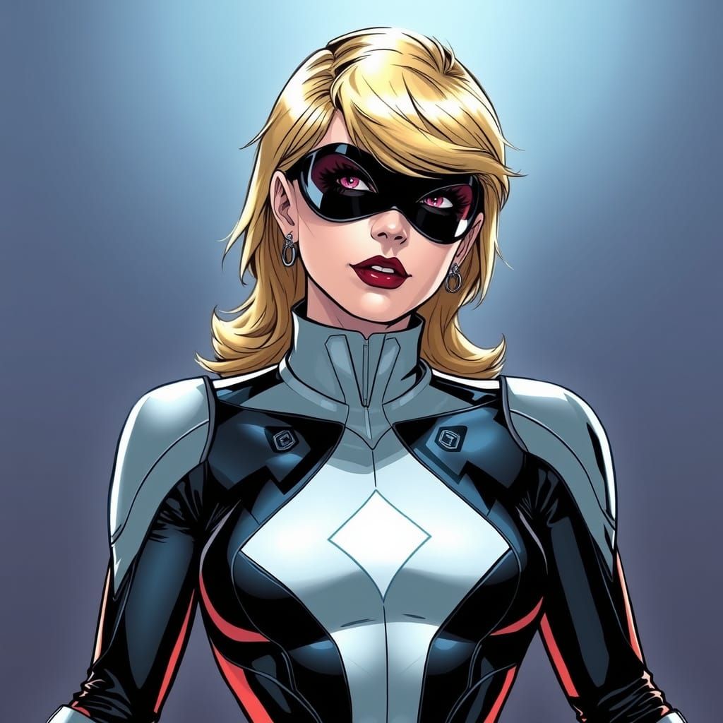 Alura Zor-El in Sleek Noir-Inspired Supersuit