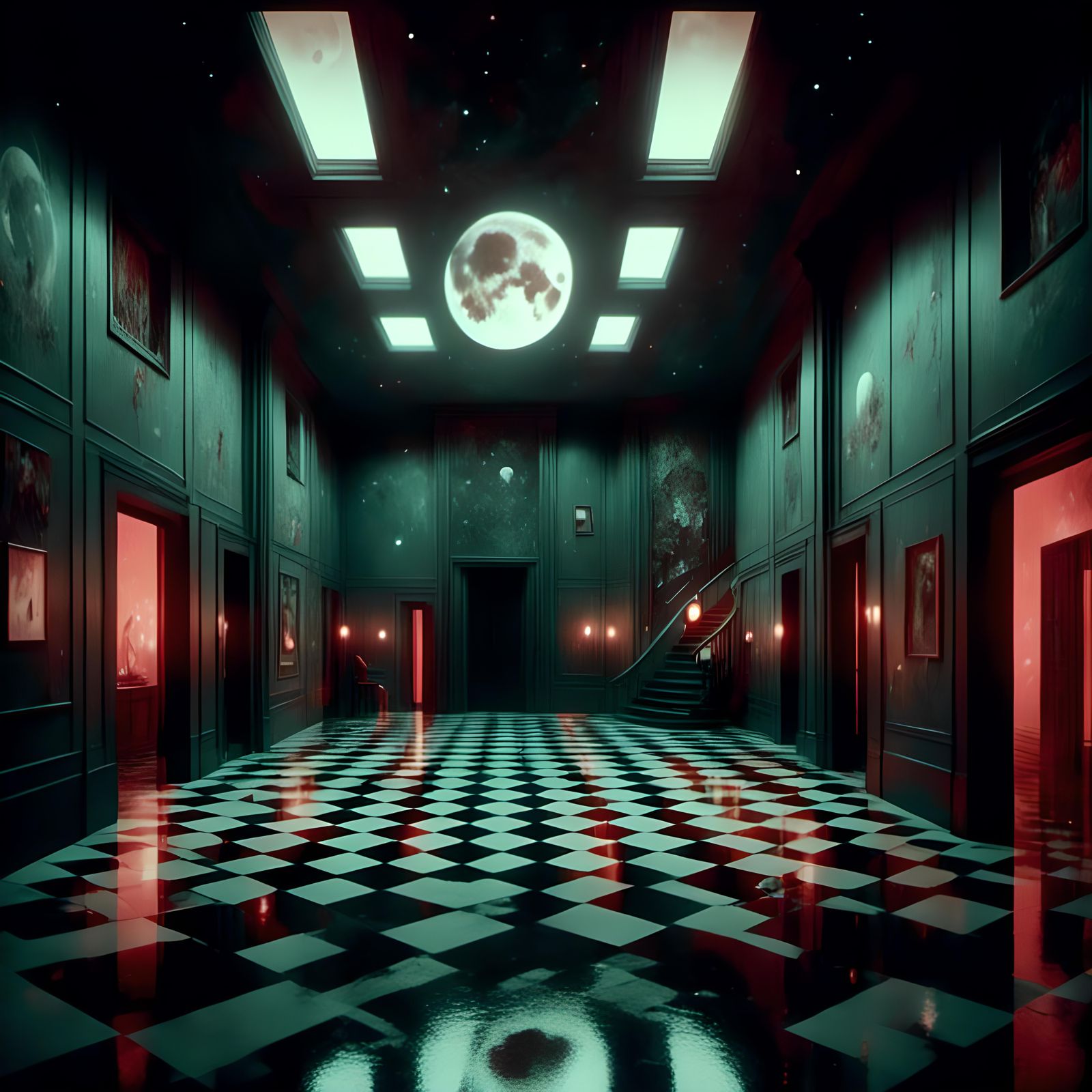 Surreal 80's Midnight Portal: Analog Photography