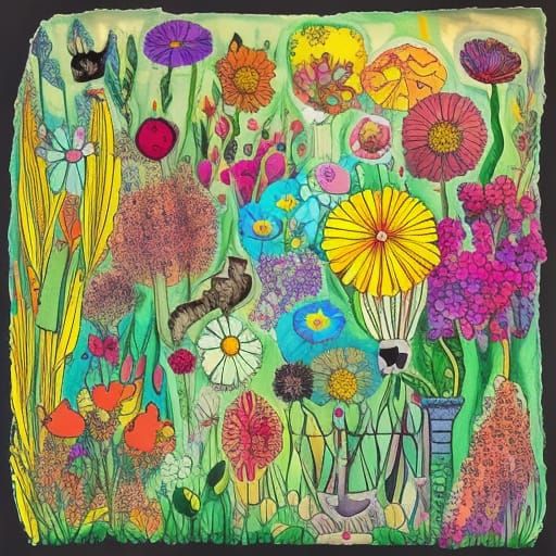 Summer Garden Masterpiece in Digital Artistic Style