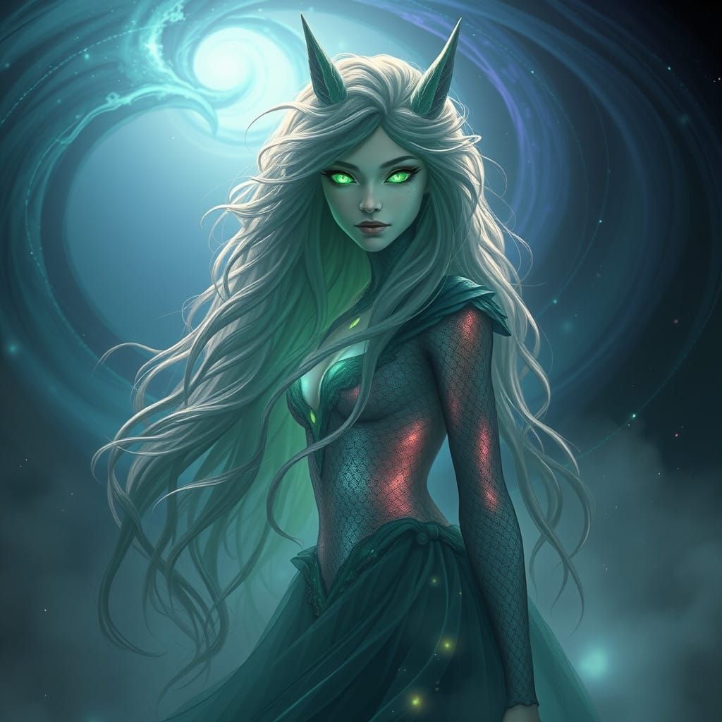 Ethereal Kelpie in Human Form in Dreamlike Atmosphere