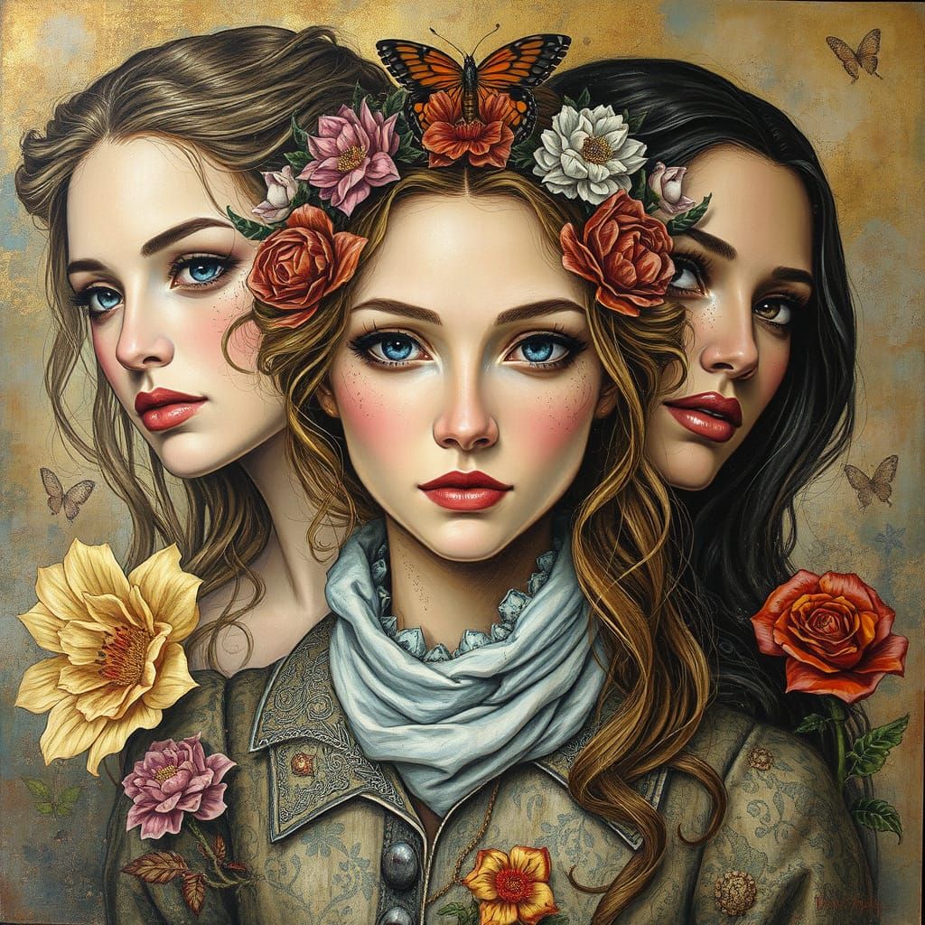 Surrealist Portrait in Vibrant Colors