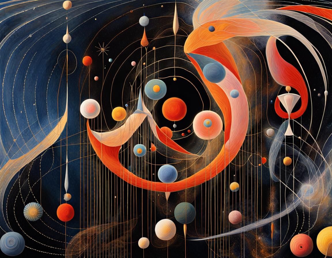 Surreal Celestial Abstract Art in Dreamy Cosmic Style