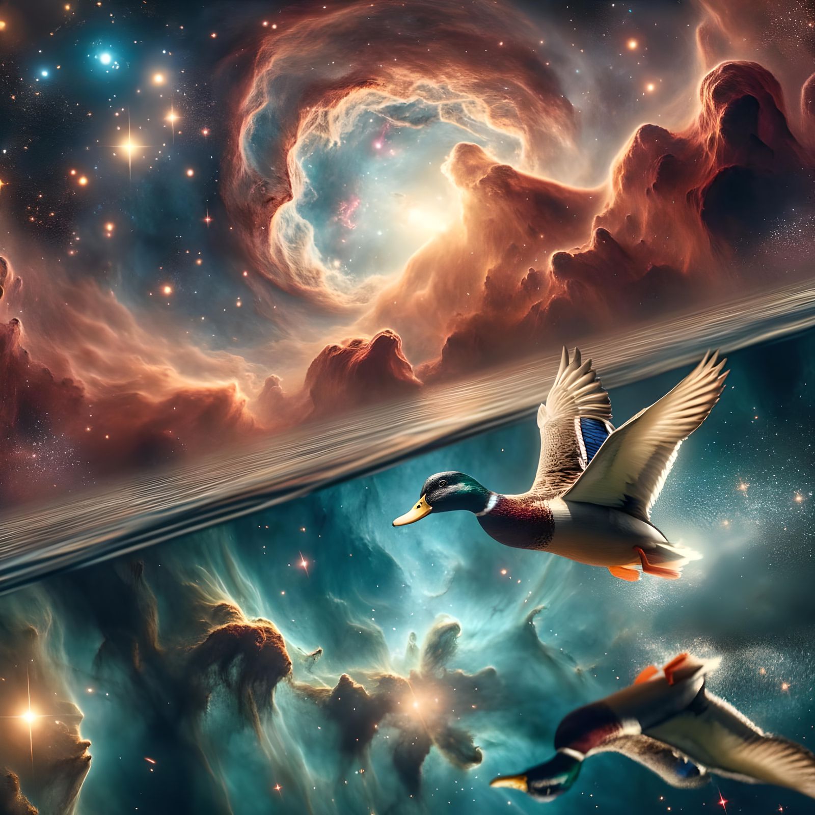 Duck's Epic Flight Through the Cosmos