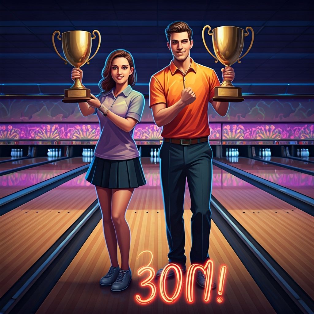 Bowlers Celebrate Perfect Games with Trophies