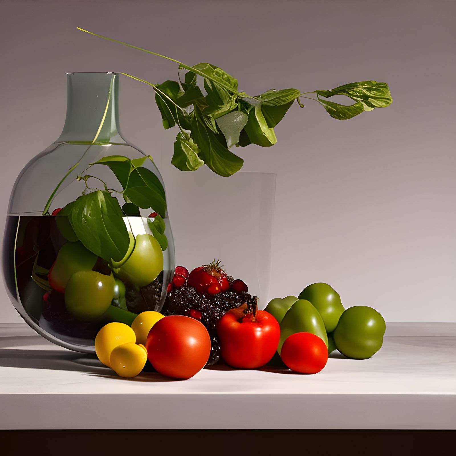 Hyperrealistic Fruit Bowl Still Life in 8k