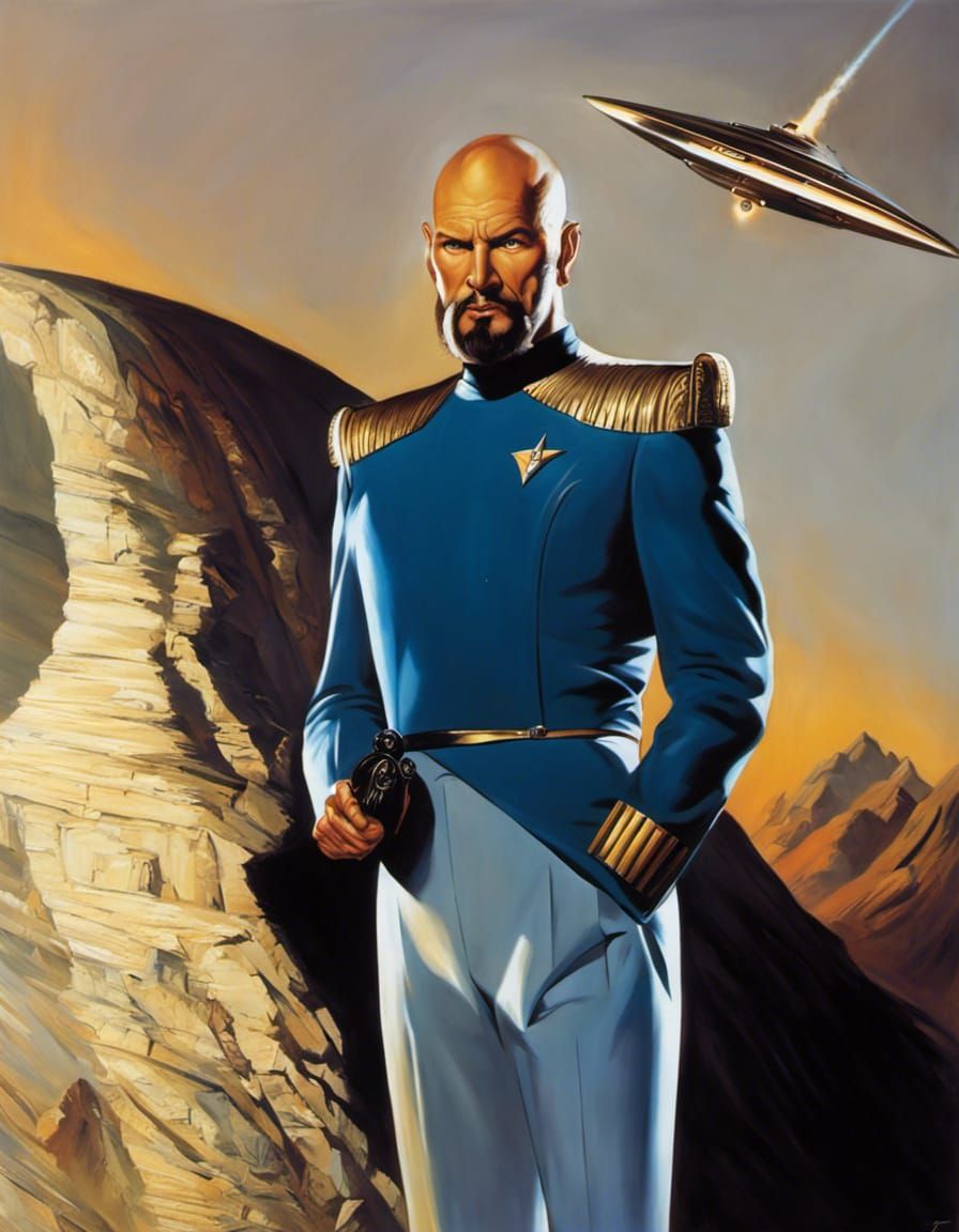 Futuristic Star Trek Character in Vallejo Style