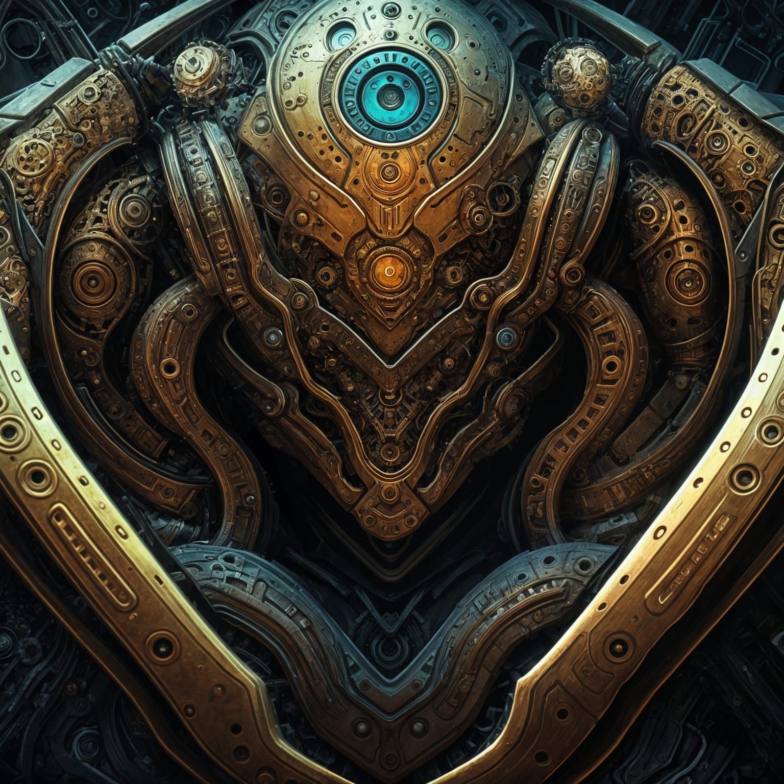 Mechanical Symphony in Vibrant Hues